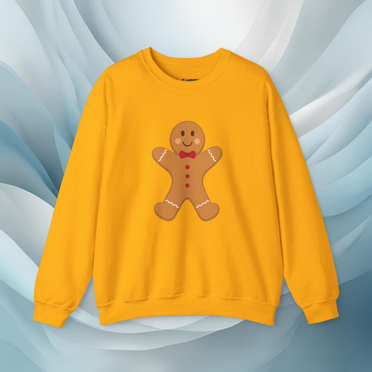 Hello Winter - Gingerbread Man Cookie Seasonal Sweatshirt: Unisex, Heavy blend