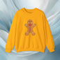 Hello Winter - Gingerbread Man Cookie Seasonal Sweatshirt: Unisex, Heavy blend