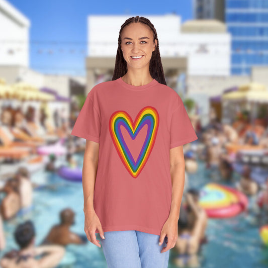 Pride Heart Unisex Garment-Dyed T-shirt