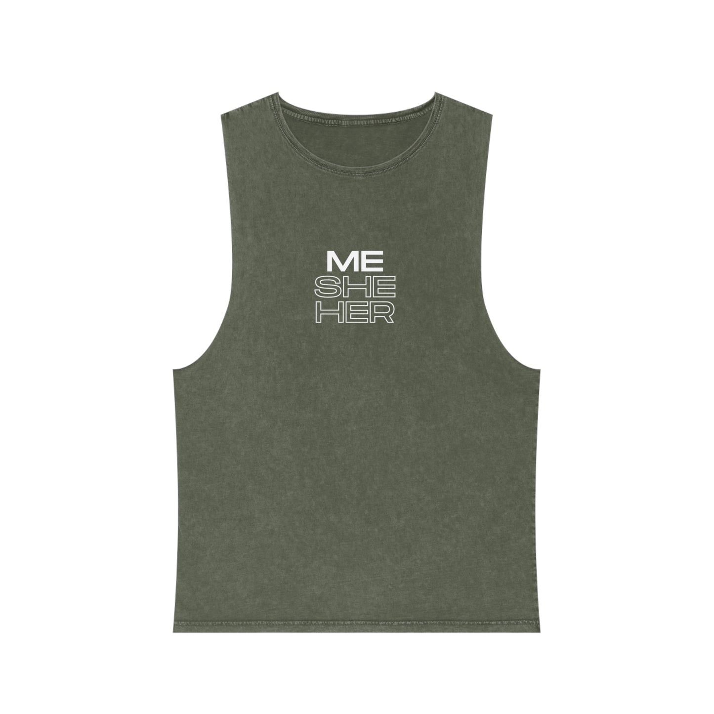Me/They/Them - Unisex Stonewash Tank Top