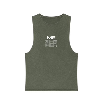 Me/They/Them - Unisex Stonewash Tank Top