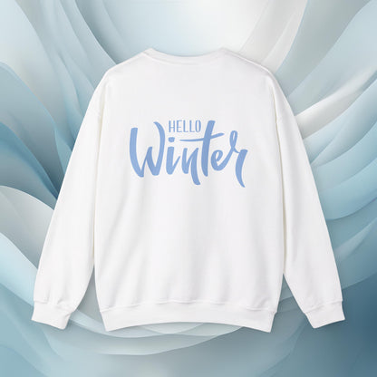 Hello Winter - Gingerbread Man Cookie Seasonal Sweatshirt: Unisex, Heavy blend