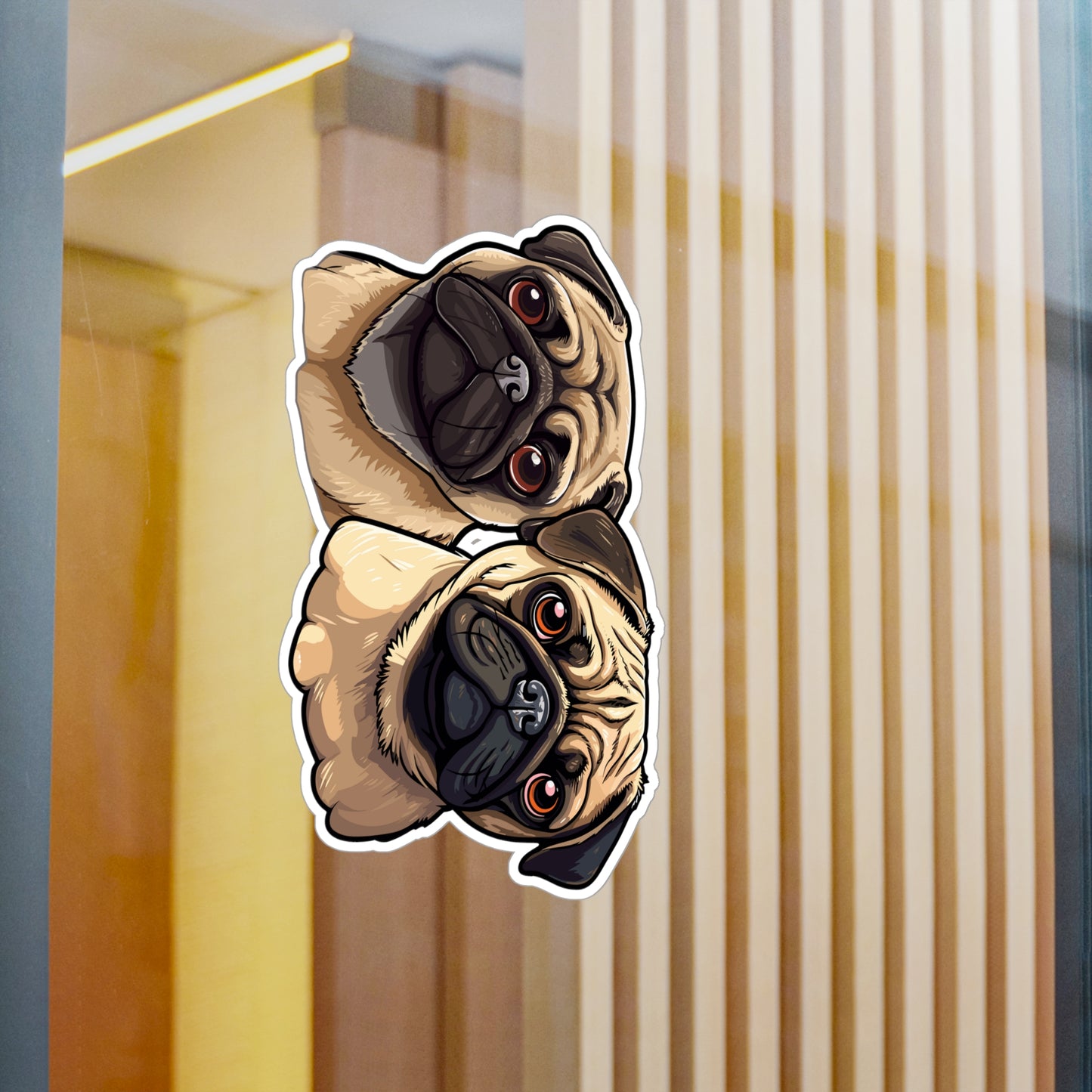 Pug Vinyl Decal - Stanley & Olive