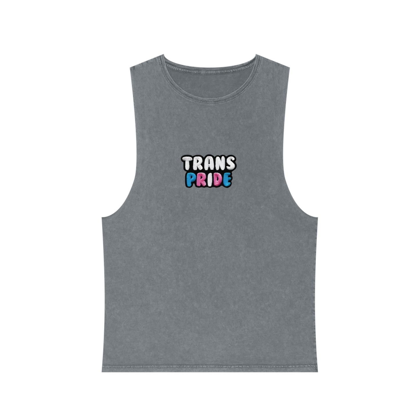 Trans Pride "Embroidery" Stonewash Tank Top