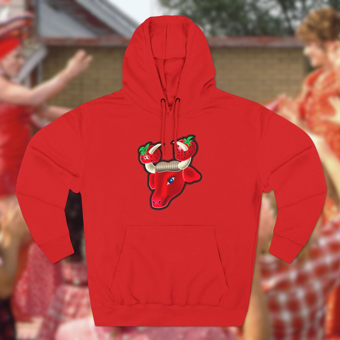 To Wong Fu Strawberry Festival Three-Panel Fleece Hoodie