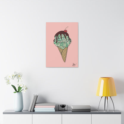 Mint Chip Delight Print on Stretched Canvas