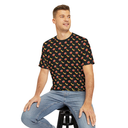 It's All Peaches & Bananas - Men's Polyester Tee in Black