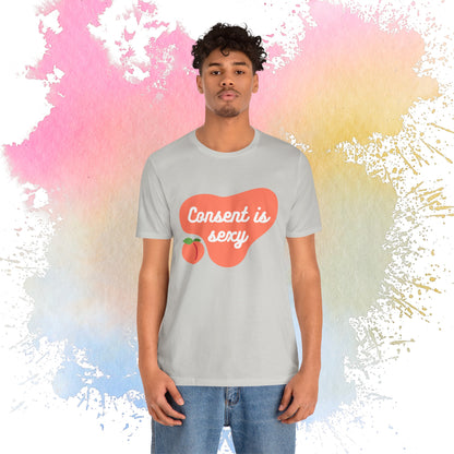 Consent is Sexy - Peach - Unisex Jersey Short Sleeve Tee 🍑