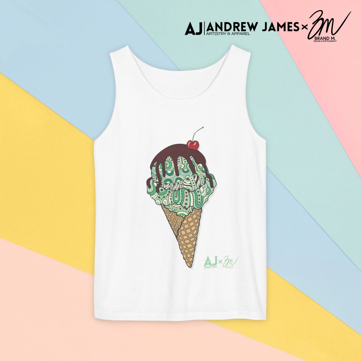 Mint Chip Delight Unisex Garment-Dyed Tank Top