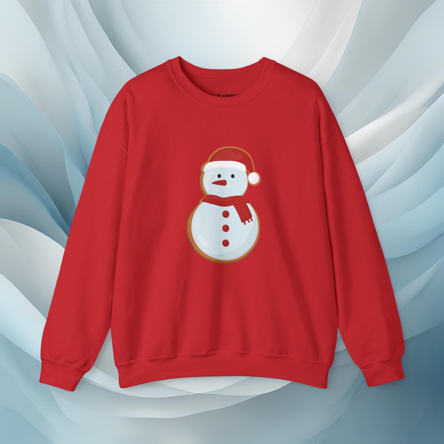 Hello Winter - Snowman Cookie Seasonal Sweatshirt: Unisex, Heavy blend