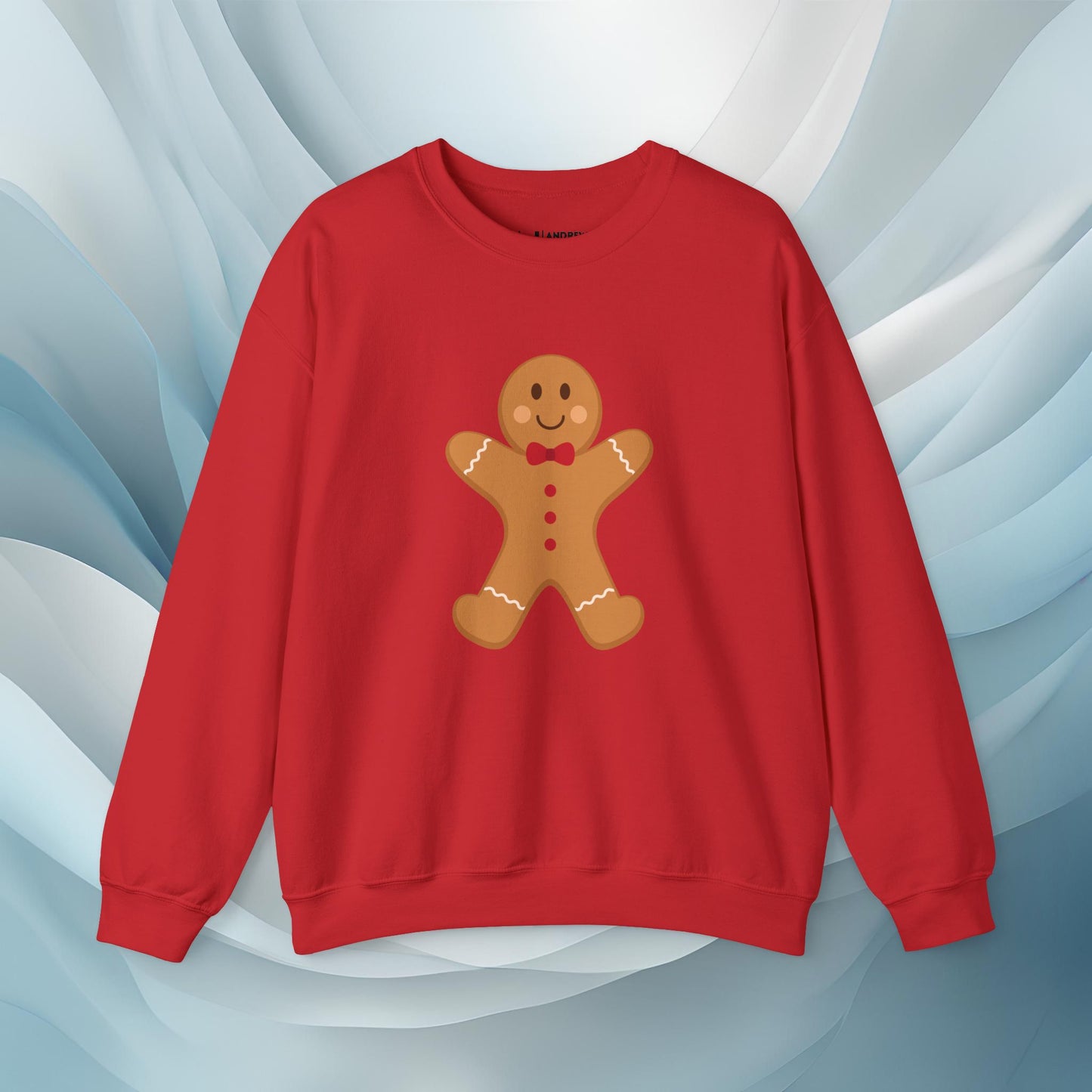 Hello Winter - Gingerbread Man Cookie Seasonal Sweatshirt: Unisex, Heavy blend