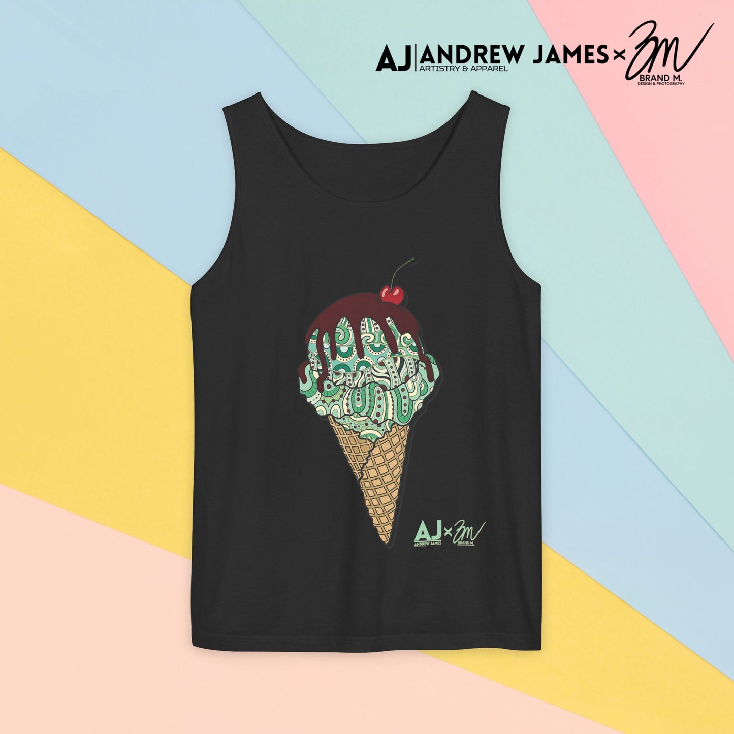 Mint Chip Delight Unisex Garment-Dyed Tank Top