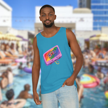 Rainbow in My Veins Pride Unisex Dyed Tank Top