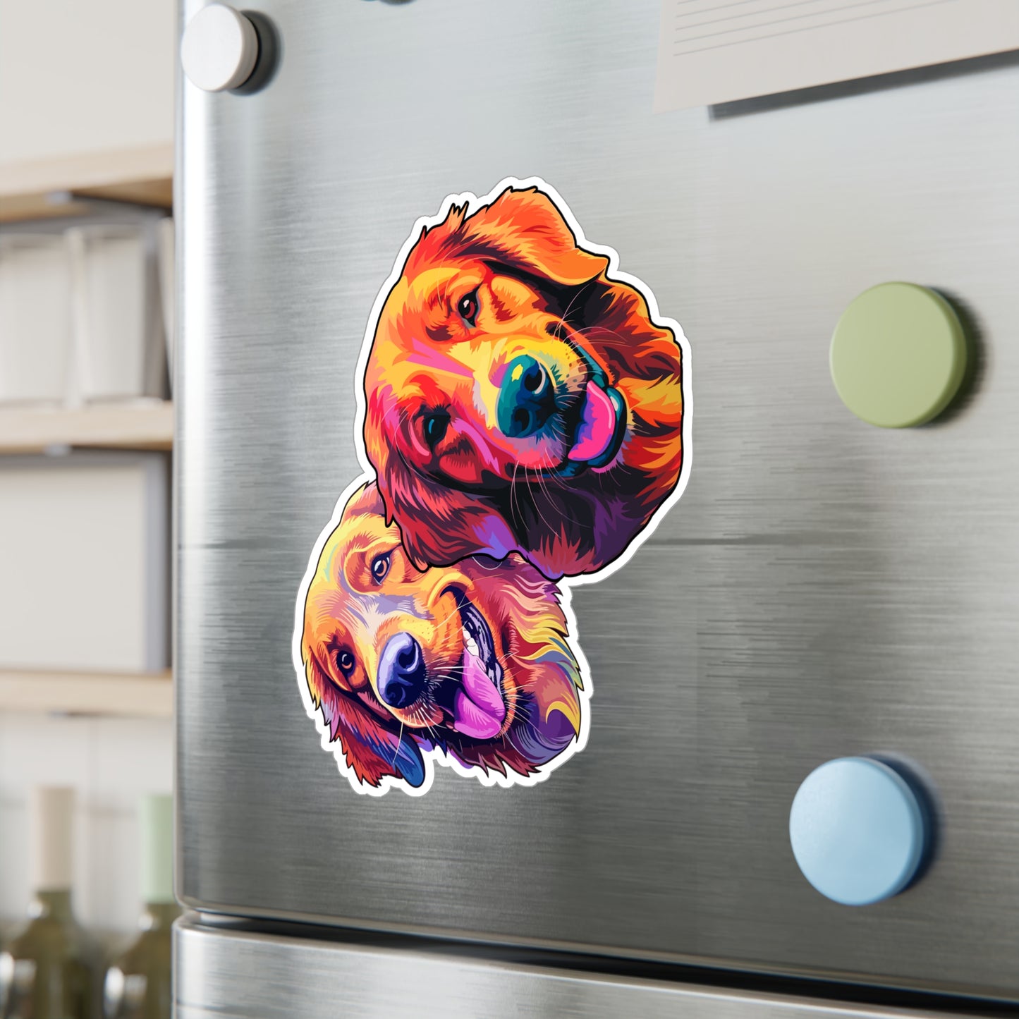 Golden Retriever Vinyl Decal - Mac & Leroy