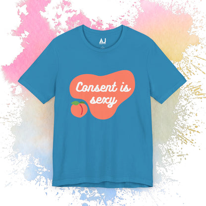 Consent is Sexy - Peach - Unisex Jersey Short Sleeve Tee 🍑