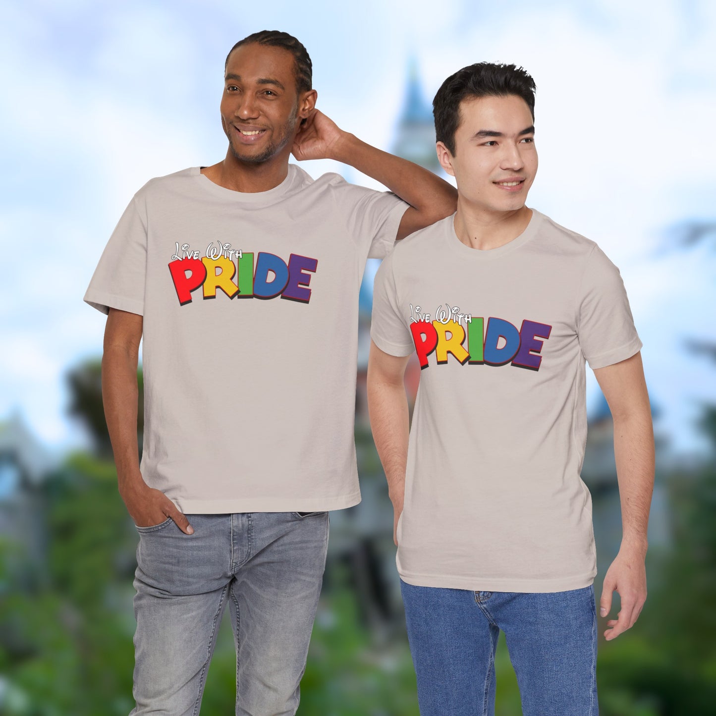 Live With Pride Diznee Unisex Jersey Short Sleeve T-Shirt