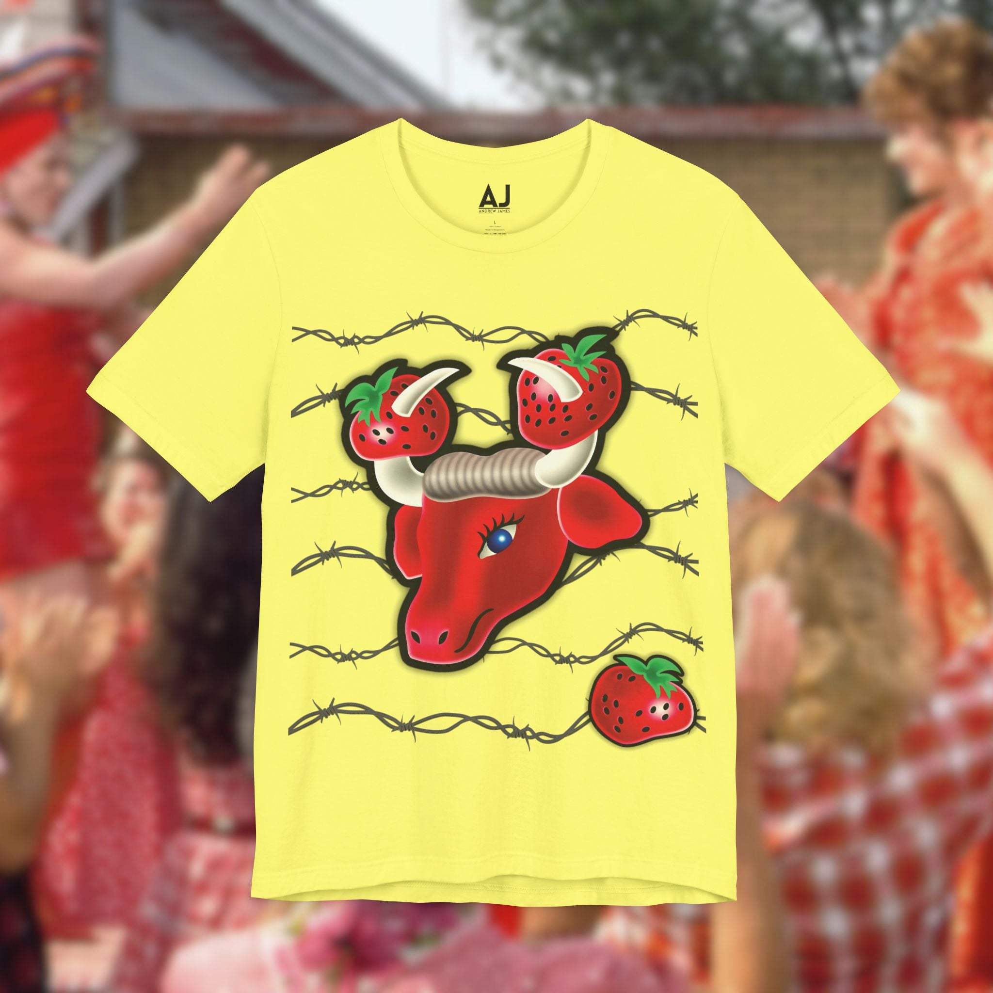 To Wong Fu Red Wild Strawberry Festival T-shirt – Andrew James Apparel