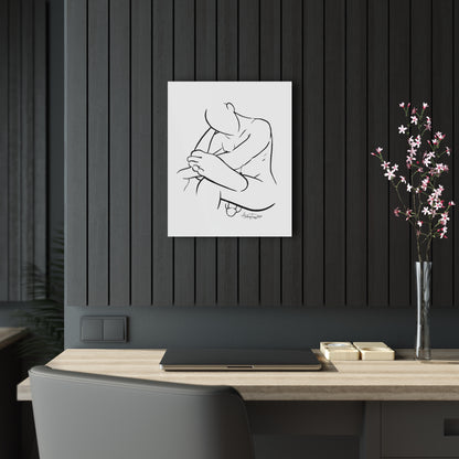 Nude Male Line Art - Adam - Acrylic Print