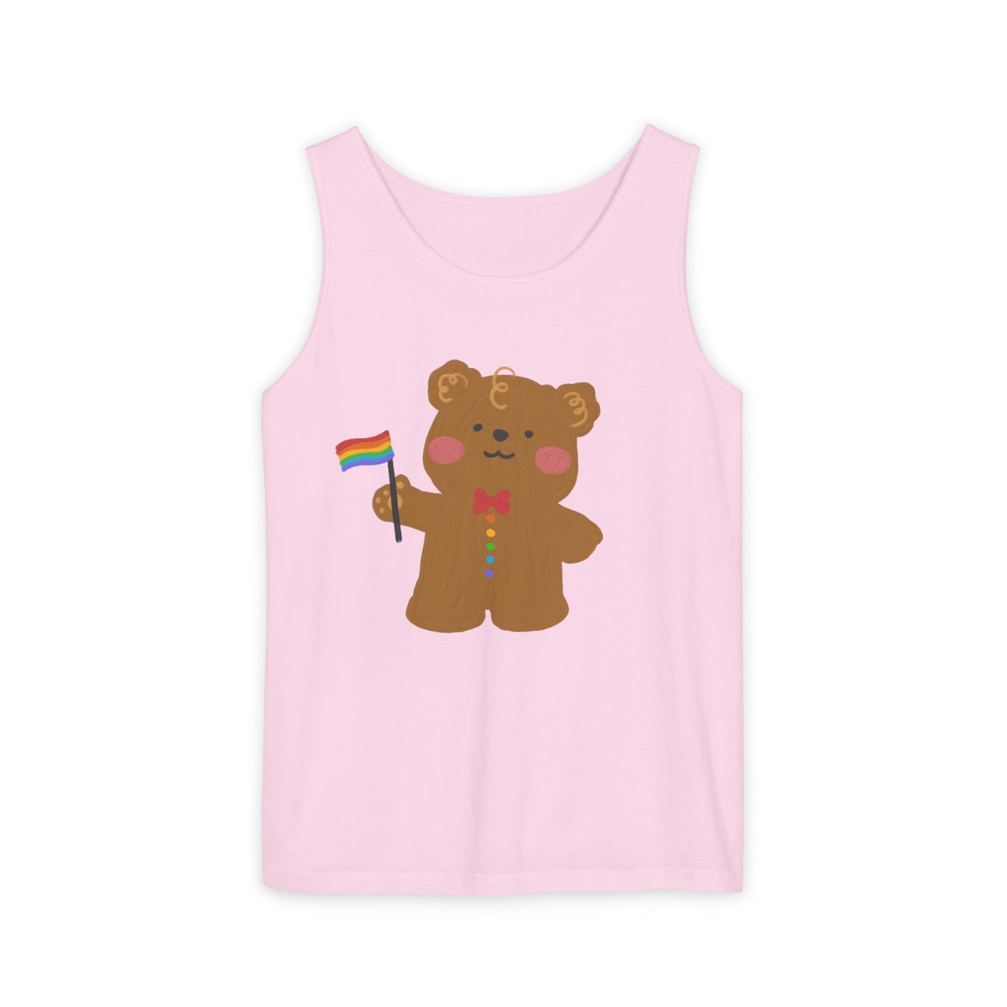 Teddy Bear Pride Unisex Dyed Tank Top