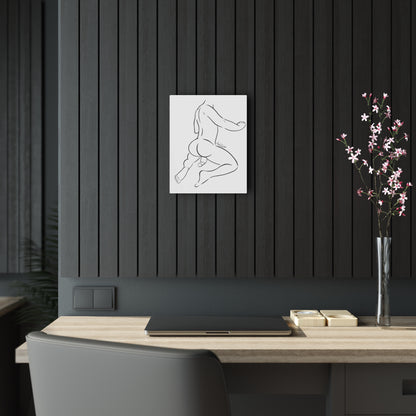 Nude Male Line Art - Johnny - Acrylic Print