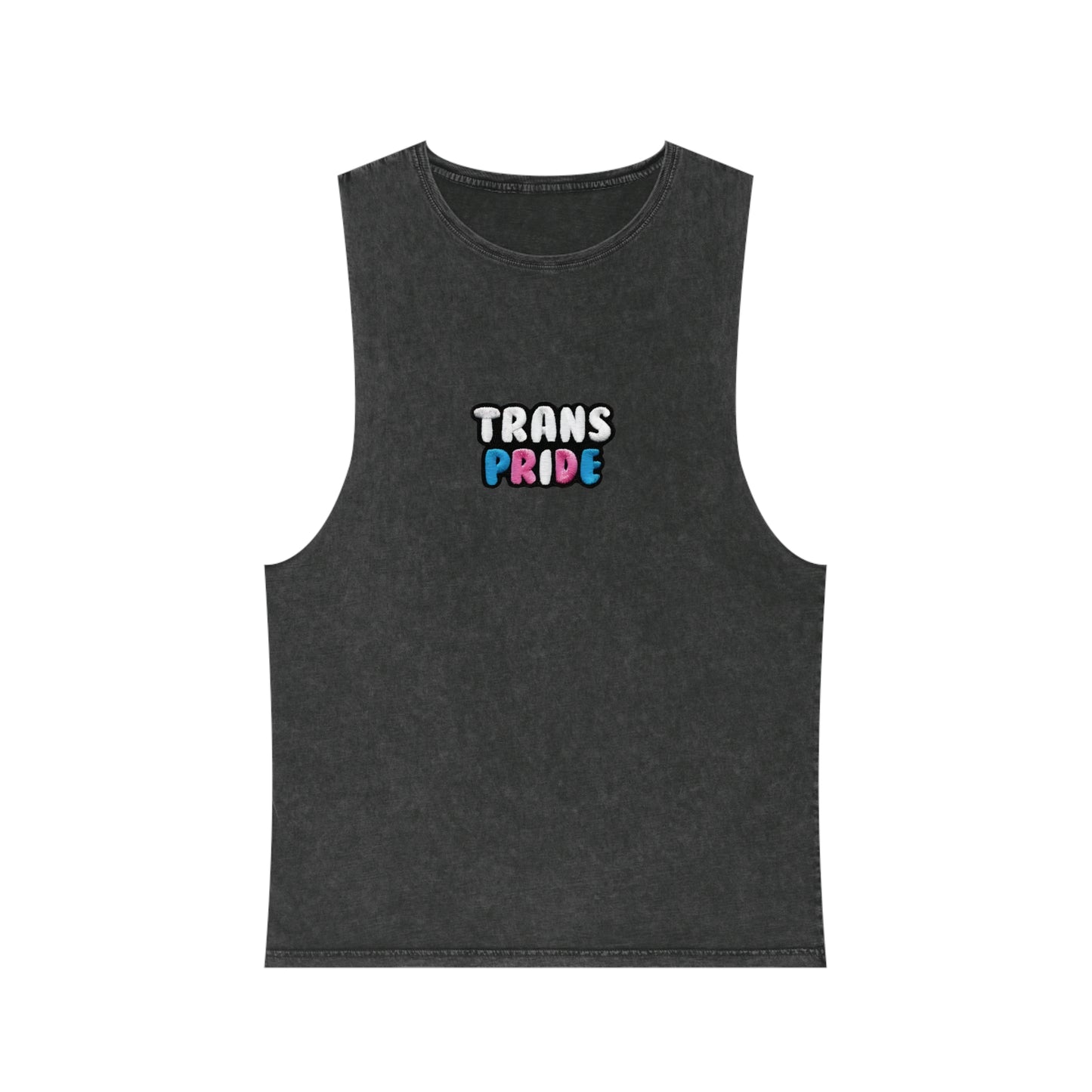 Trans Pride "Embroidery" Stonewash Tank Top