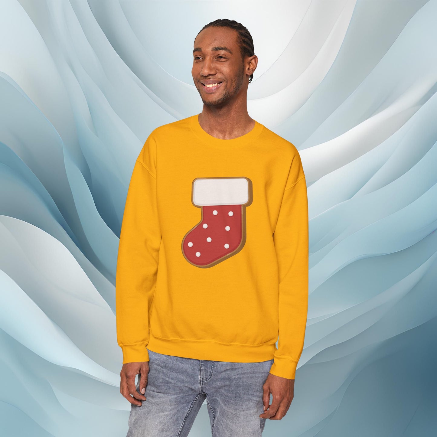 Hello Winter - Stocking Cookie Seasonal Sweatshirt: Unisex, Heavy blend