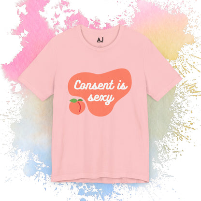 Consent is Sexy - Peach - Unisex Jersey Short Sleeve Tee 🍑