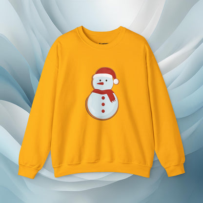 Hello Winter - Snowman Cookie Seasonal Sweatshirt: Unisex, Heavy blend