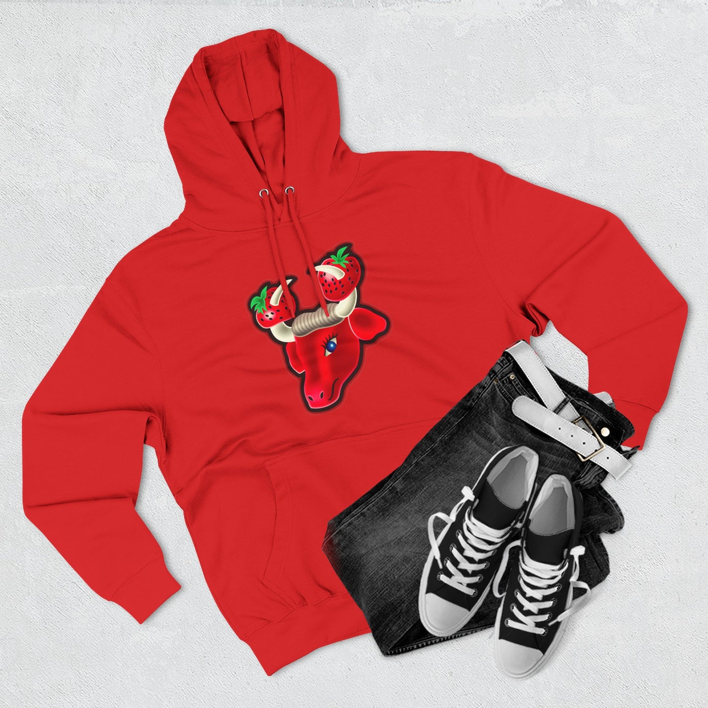 To Wong Fu Strawberry Festival Three-Panel Fleece Hoodie