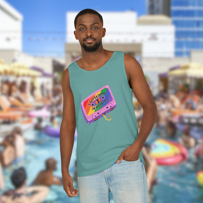 Rainbow in My Veins Pride Unisex Dyed Tank Top