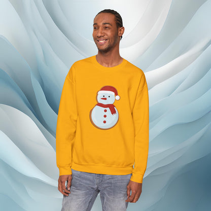 Hello Winter - Snowman Cookie Seasonal Sweatshirt: Unisex, Heavy blend