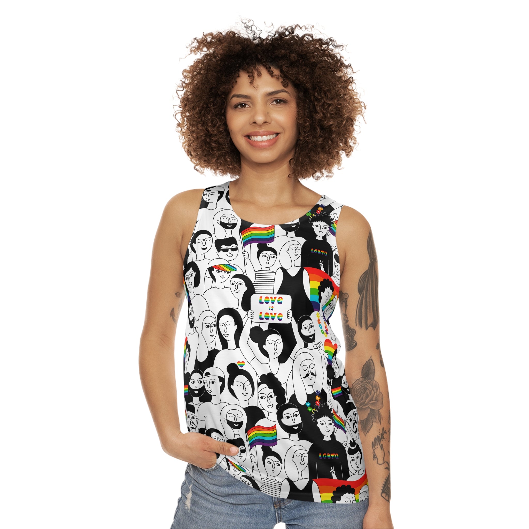 トップス LGB hand graphic tank top LGB hand graphic tank top