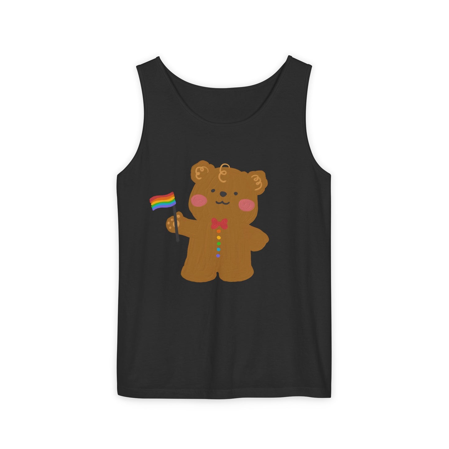 Teddy Bear Pride Unisex Dyed Tank Top