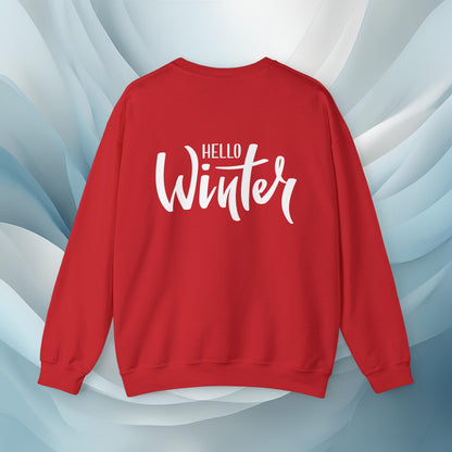 Hello Winter - Snowman Cookie Seasonal Sweatshirt: Unisex, Heavy blend