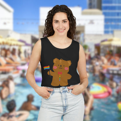 Teddy Bear Pride Unisex Dyed Tank Top