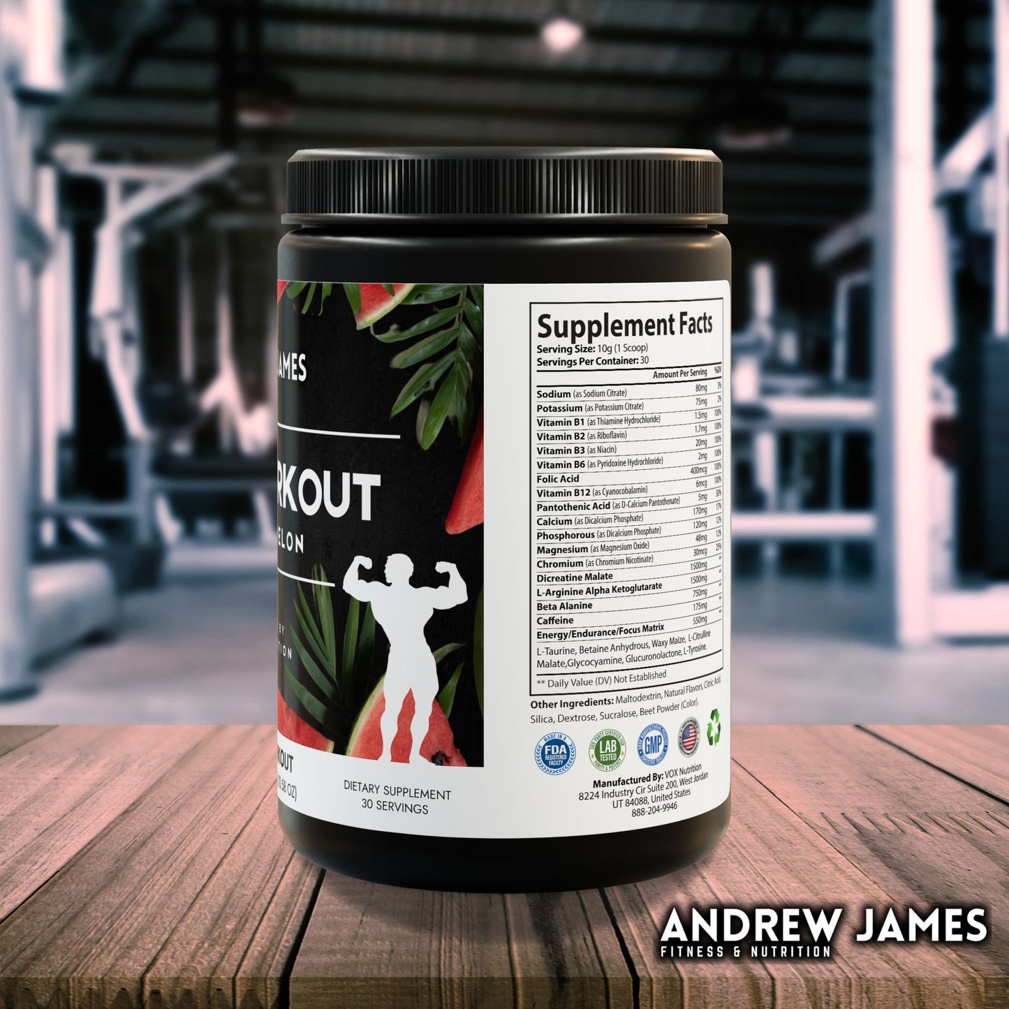 Pre-Workout Supplement, Watermelon (300g, 10.58oz)