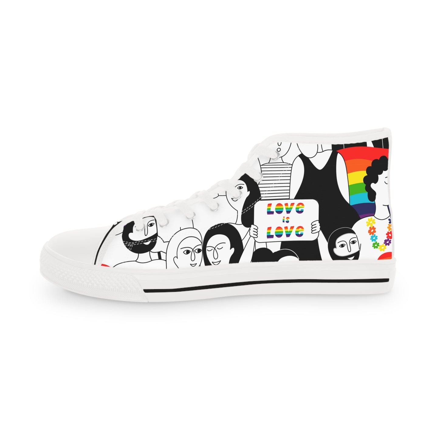 Love is Love Pride High Top Sneakers