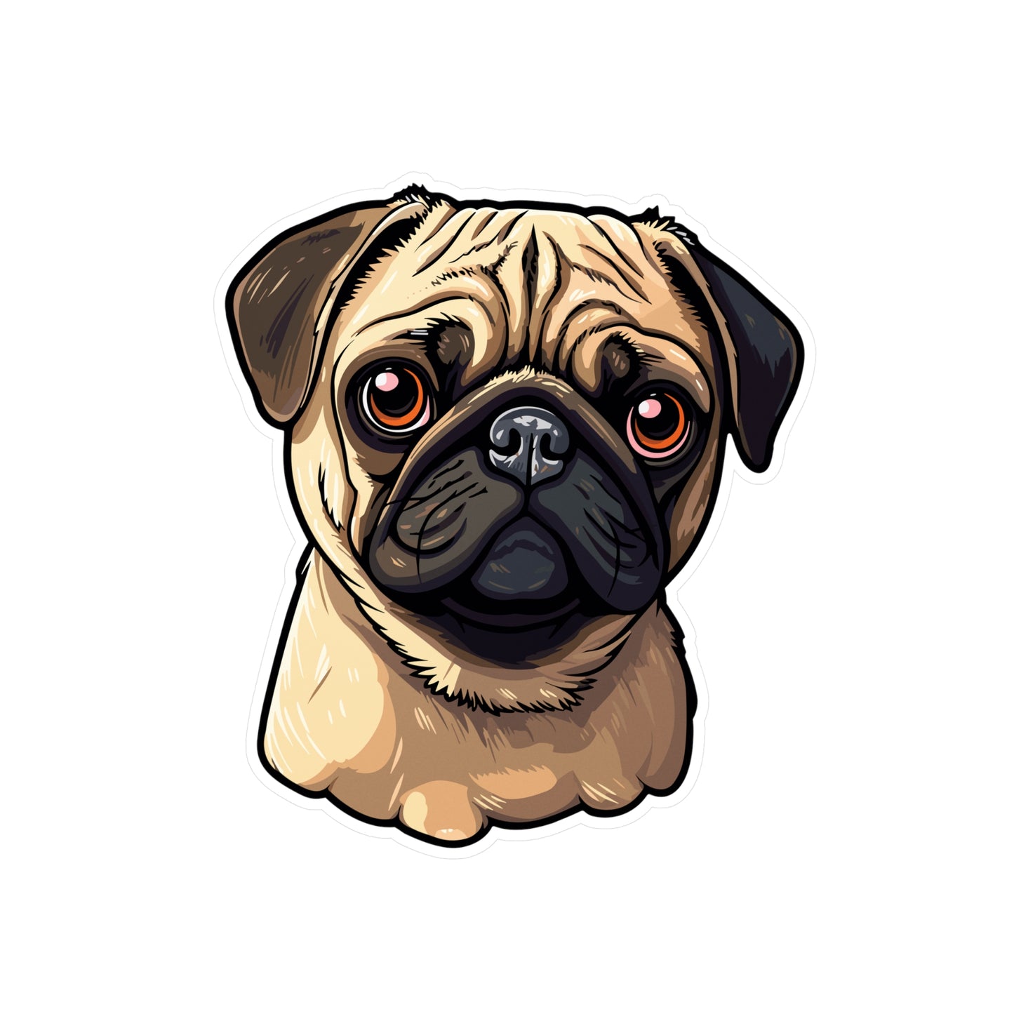 Pug Vinyl Decal - Stanley