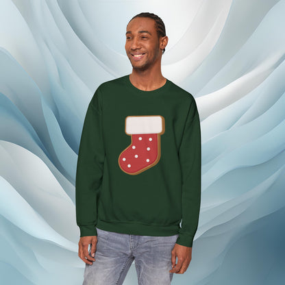 Hello Winter - Stocking Cookie Seasonal Sweatshirt: Unisex, Heavy blend