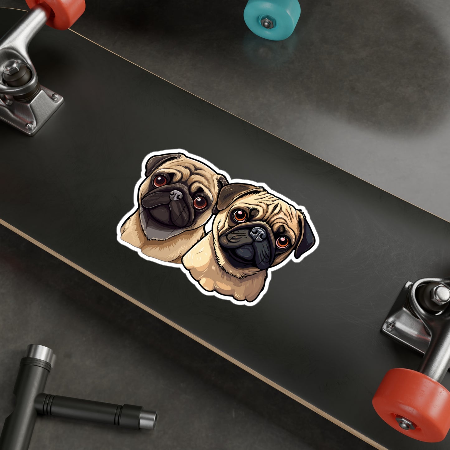 Pug Vinyl Decal - Stanley & Olive