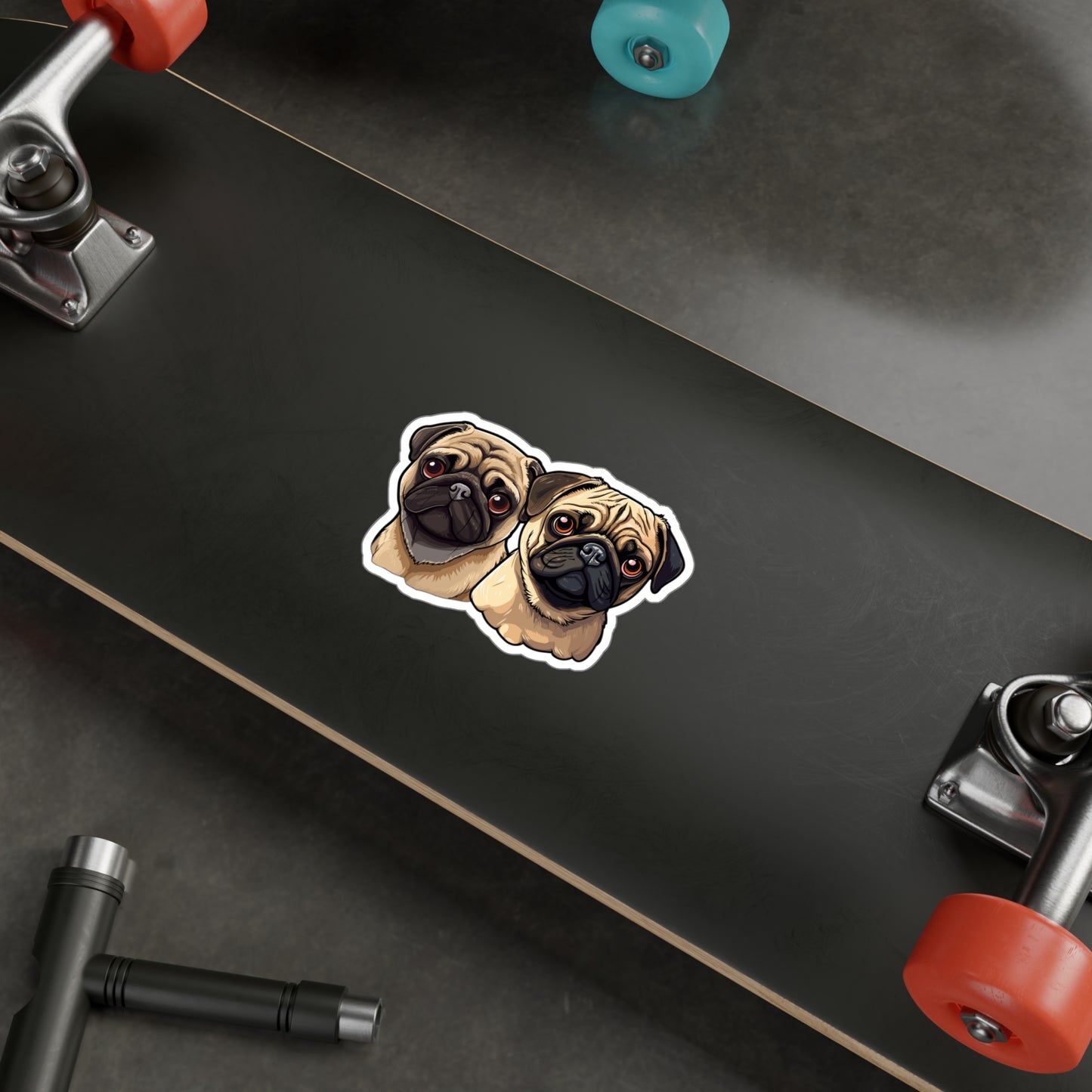 Pug Vinyl Decal - Stanley & Olive