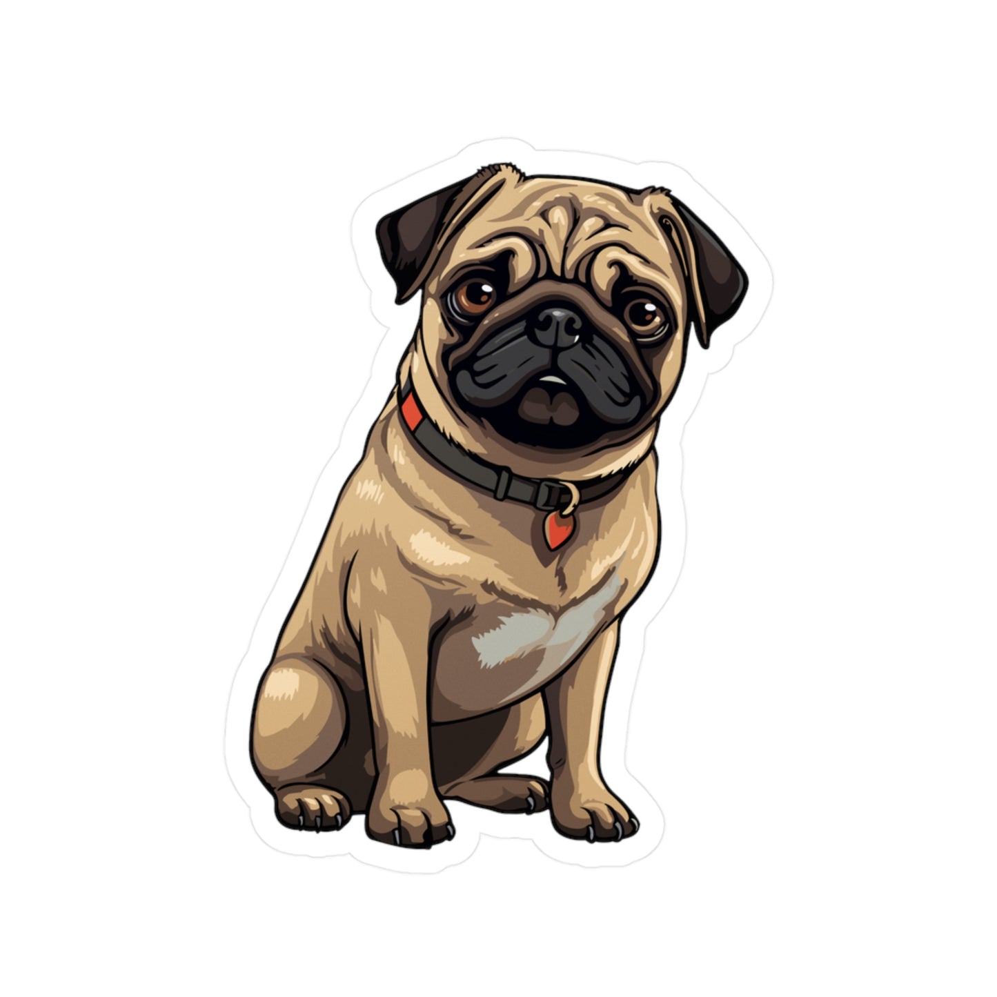 Pug Vinyl Decal - Simon