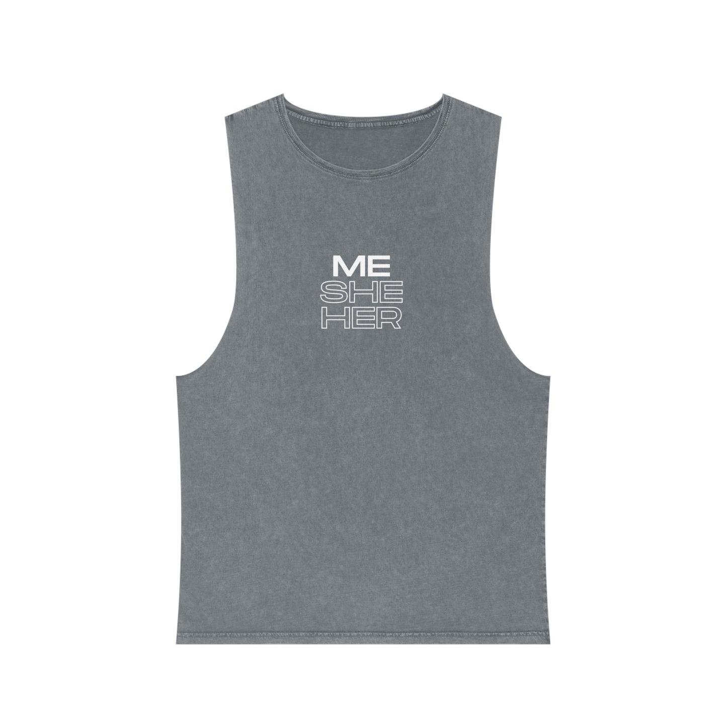 Me/They/Them - Unisex Stonewash Tank Top