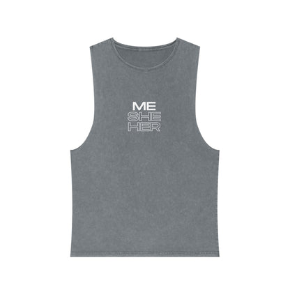 Me/They/Them - Unisex Stonewash Tank Top