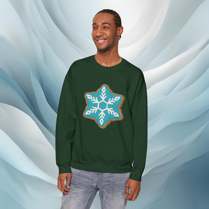 Hello Winter - Snowflake Cookie Seasonal Sweatshirt: Unisex, Heavy blend