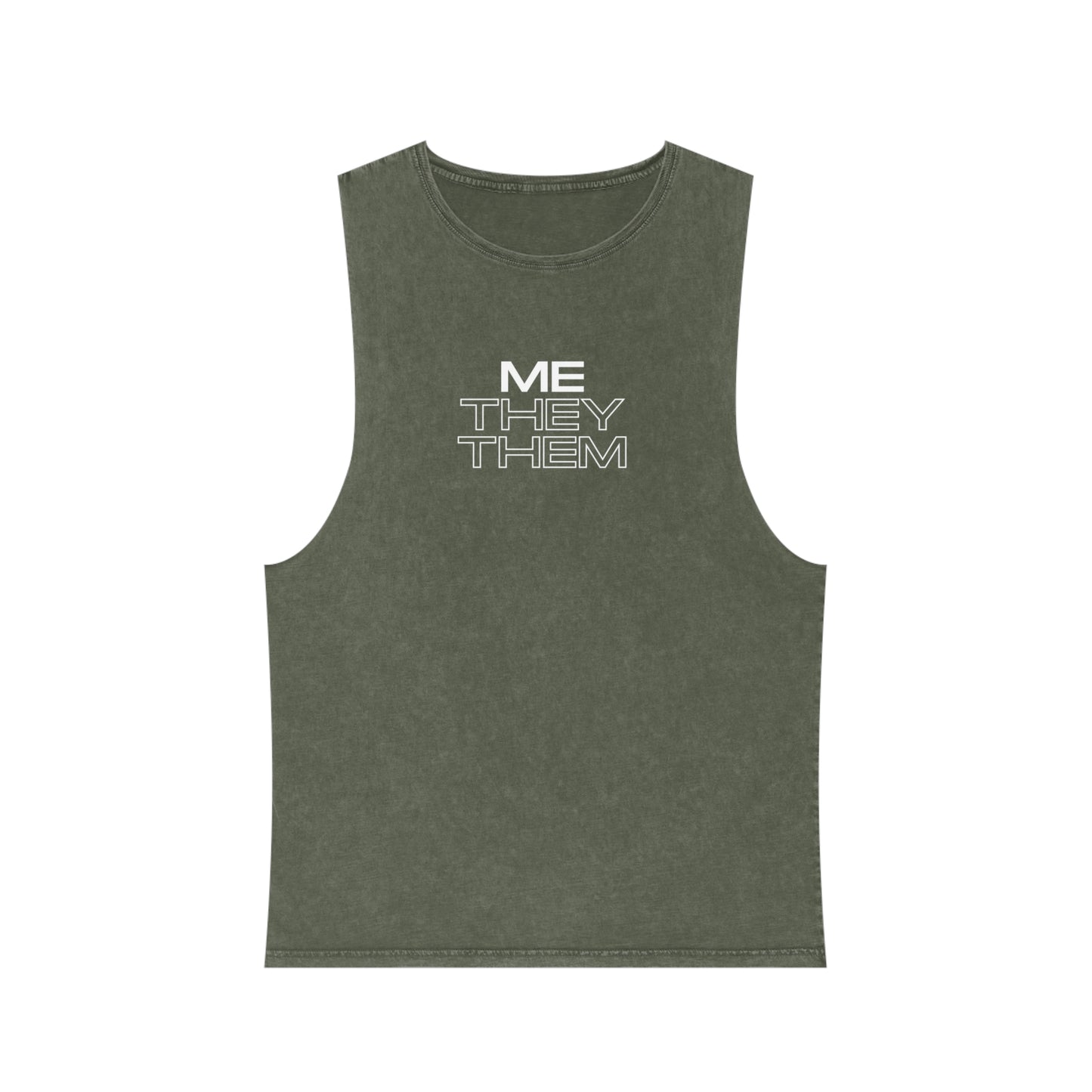 Me/They/Them - Unisex Stonewash Tank Top