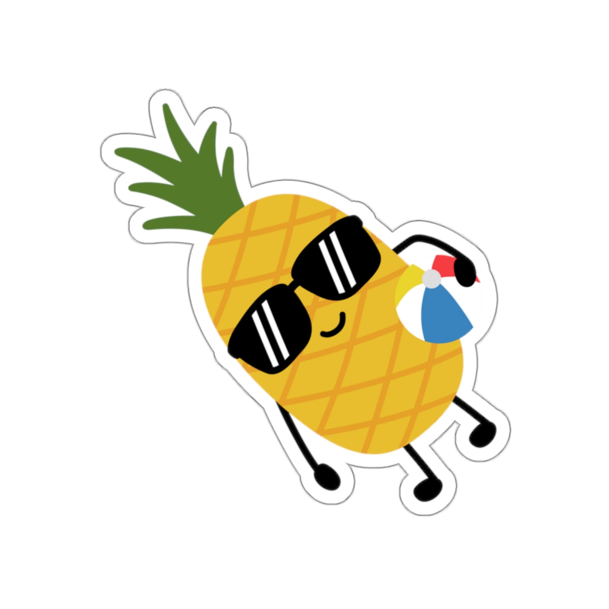 Summer Chilled Pineapple Die-Cut Sticker