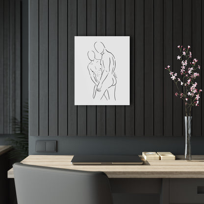 Nude Male Line Art - Tim and Brian - Acrylic Print