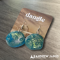 Shimmering Cosmic Crater Earrings - Handmade