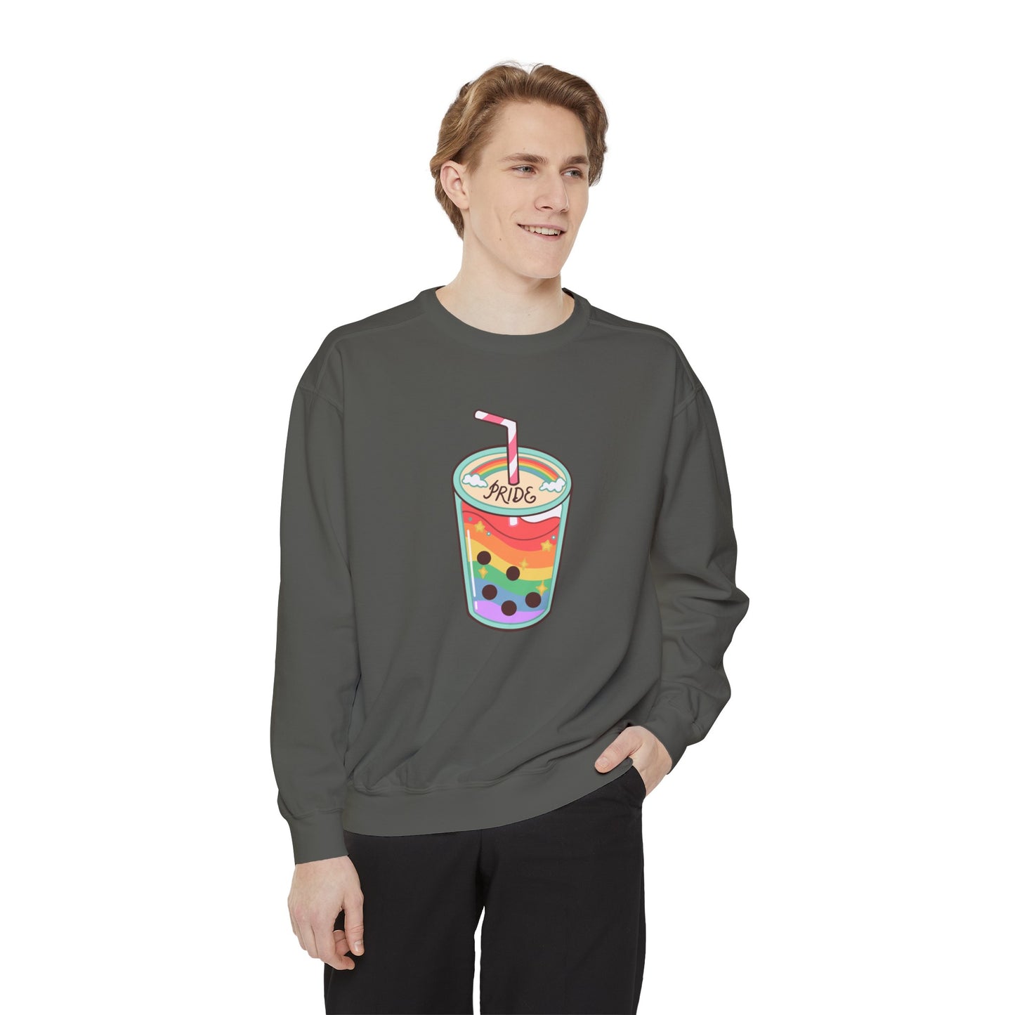 Gay Lil' Boba Unisex Garment-Dyed Sweatshirt